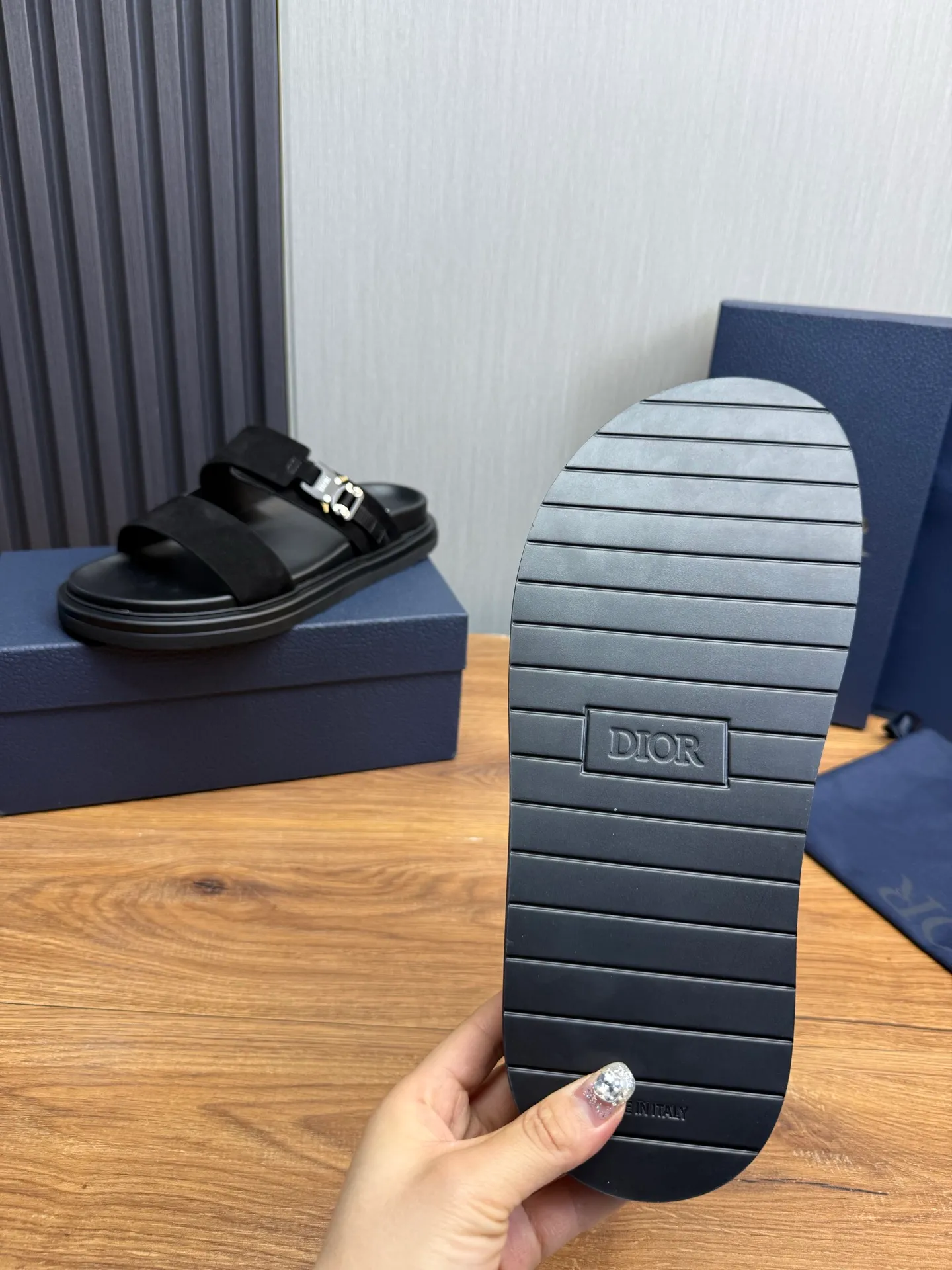 Men's shoes 300💰 Dior. Men's slippers🩴 Official website 1:1 production 38-45 size 45 46 🉑️Customized original material shipped✅